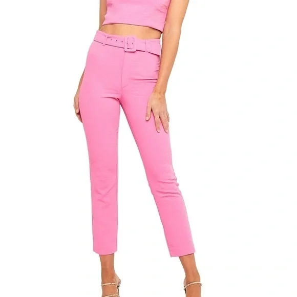BARDOT THERESE BUCKLE PANT PINK POP - Picture 1 of 3